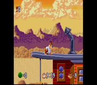 une photo d'Ã©cran de Bubsy in Claws Encounters the Furry Kind sur Nintendo Super Nes